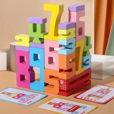 Ξύλινοι κύβοι με αριθμούς Montessori (20 τεμάχια) | NUMBLOCK